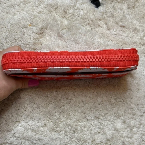 NWT Kate Spade Orange Jae Wild Blossom Large Continental Zip Around Wallet - Picture 5 of 10